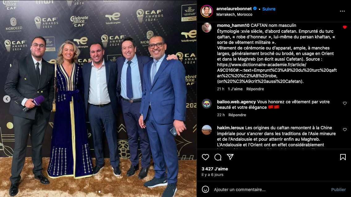 Anne-Laure Bonnet attaquée pour avoir porté un caftan marocain : la polémique enflamme la Toile Anne-Laure Bonnet Capture decran 2024 12 25 a 12.43.11