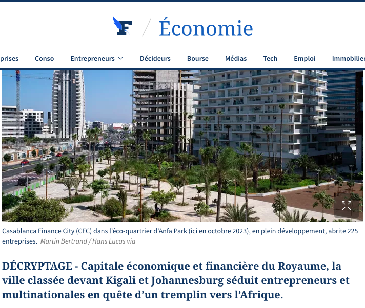 Casablanca Finance City : Le Figaro salue le "Wall Street marocain" Casablanca Finance City Capture decran 2025 01 07 a 21.58.55