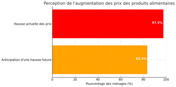 Confiance des ménages en 2024 : légère amélioration mais pessimisme persistant confiance perception de la hausse des prix des produits alimentaires par les menages