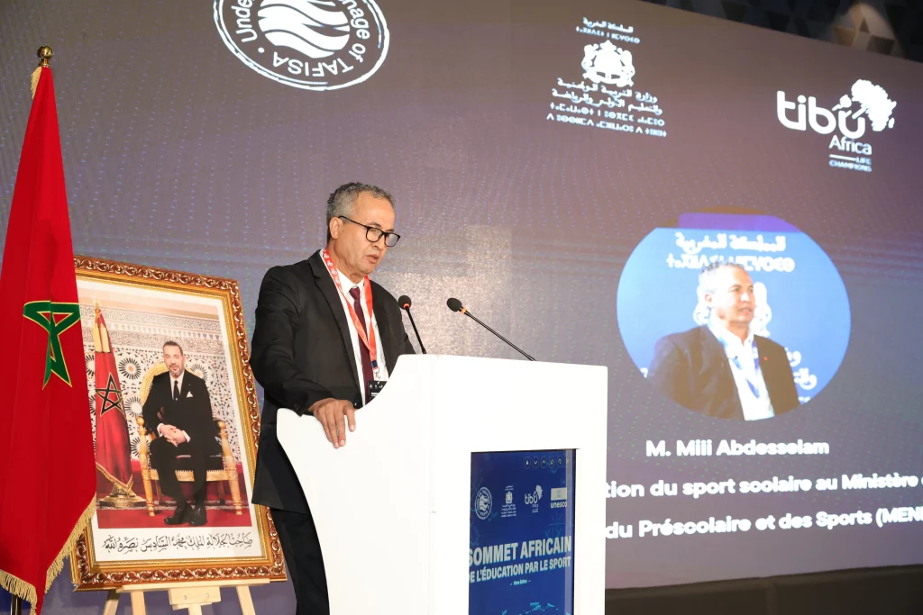 Casablanca accueille la 3ᵉ édition du Sommet de l’Éducation par le sport en Afrique Sommet M. Mili Abdesslam representant du Ministre de lEducation Nationale du Prescolaire et des Sports et Directeur de la promotion du Sport scolaire au Ministere de lEducation Nationale et des Sports