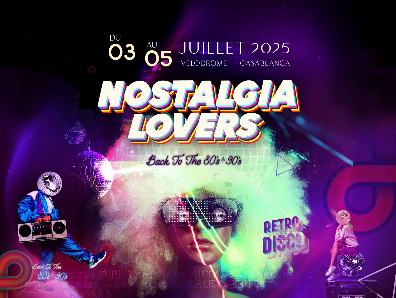 Nostalgia Lovers Festival : Casablanca replonge dans les années pop, du 3 au 5 juillet 2025 nostalgia Visuel 2