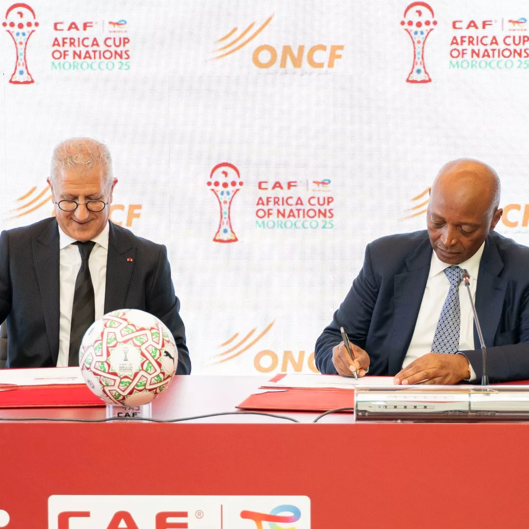 CAN 2025 : L’ONCF devient sponsor officiel et facilite les déplacements des supporters ONCF Motsepe lakhliaa
