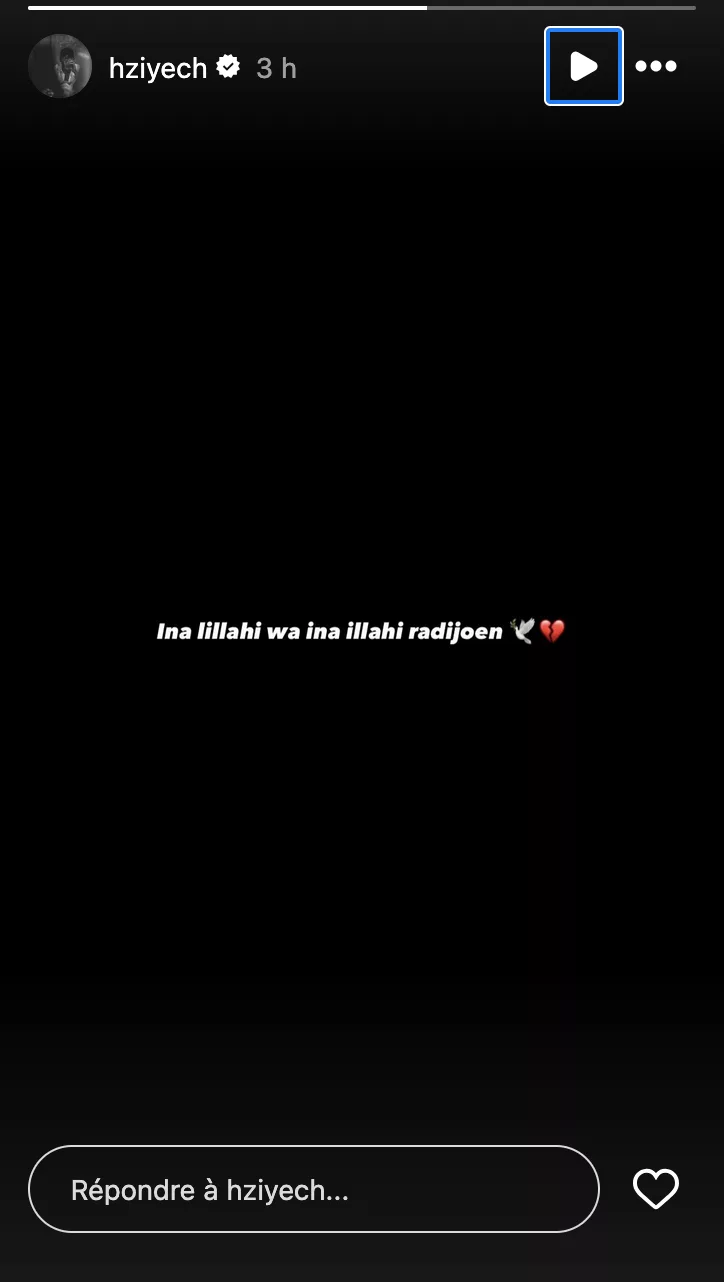 Hakim Ziyech en deuil après le décès de son frère Hakim Ziyech story ziyech