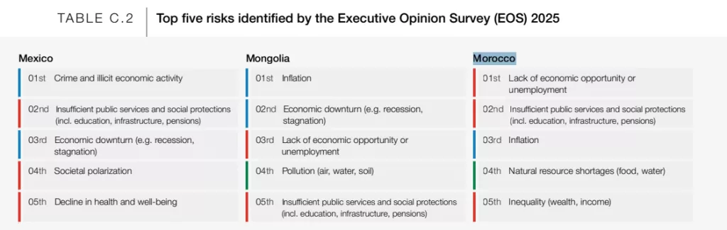 Global Risks Report 2026 : les cinq menaces majeures qui pèsent sur le Maroc Maroc Capture decran 2026 01 16 094546