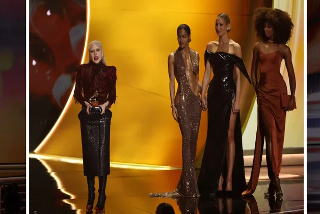 Premier album espagnol sacré album de l’année : Bad Bunny marque les Grammy 2026 Bad Bunny Lady Gaga reçoit le Grammy du meilleur album pop vocal pour MAYHEM, observée par Teyana Taylor et Nikki Glaser à Los Angeles