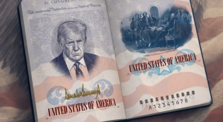 États-Unis : Donald Trump fait imprimer son visage sur les passeports américains passport trump USA